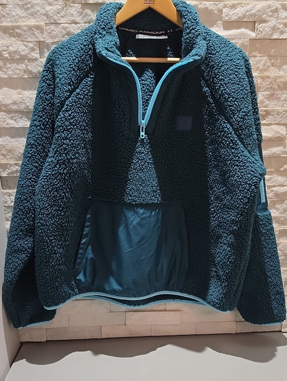 Under Armour Teal Sherpa Quarter-Zip Pullover Jacket